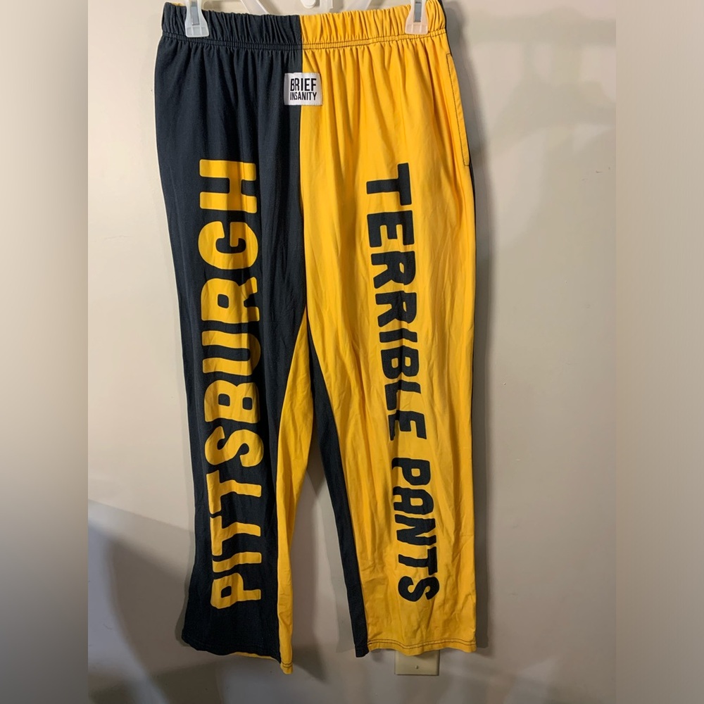 Mens Med Brief Insanity Pittsburgh Terrible Pajama Pants NFL Steelers Football